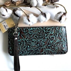 Patricia Nash | St Croce tooled turquoise pouch